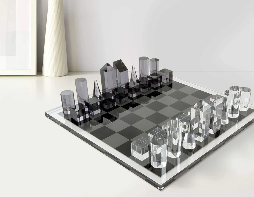 BSCI Factory Customized Logo Acrylic Chess Set