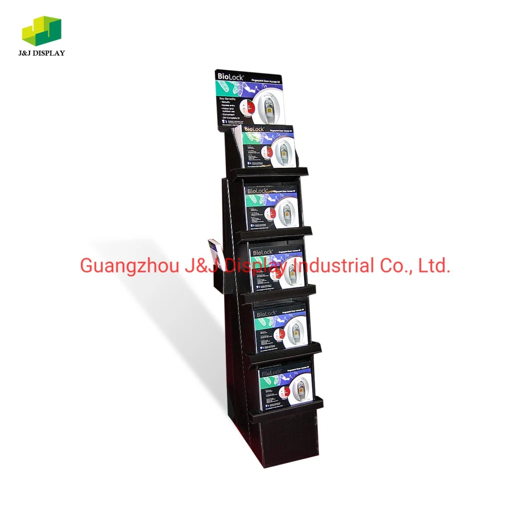 Pop up Cardboard Paper Corrugated Storage Supermarket Store Wine Retail Carton Floor Display Stand Shelf Rack