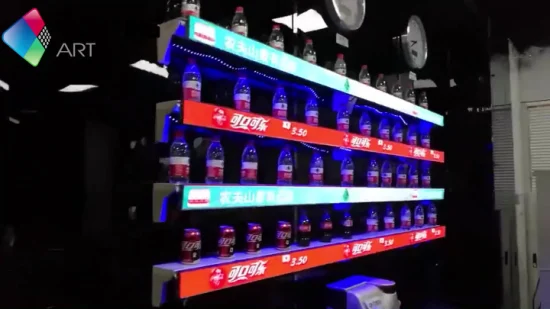 P1.875 スーパーマーケットの酒とボトル用の Gob スマートシェルフ LED スクリーンディスプレイ